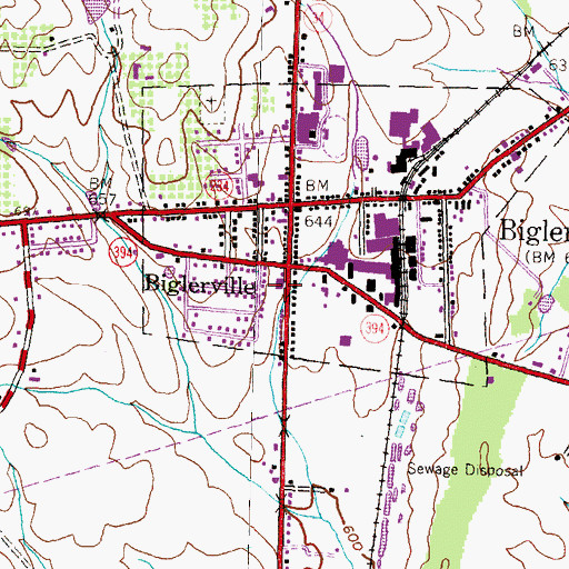 Topographic Map of Biglerville Hose Truck Company 1 Station 6, PA