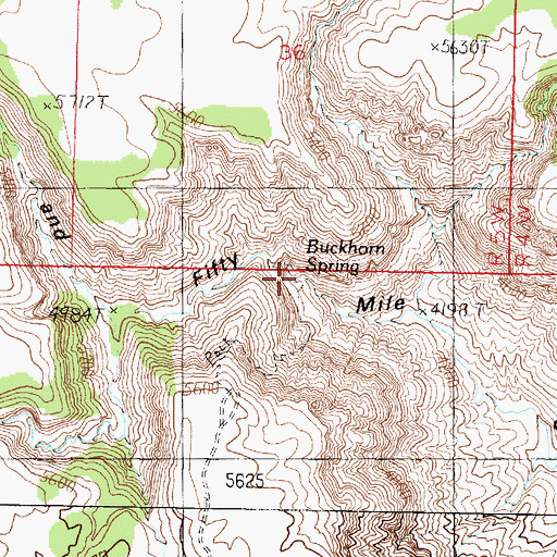 Topographic Map of Buckhorn Spring, AZ