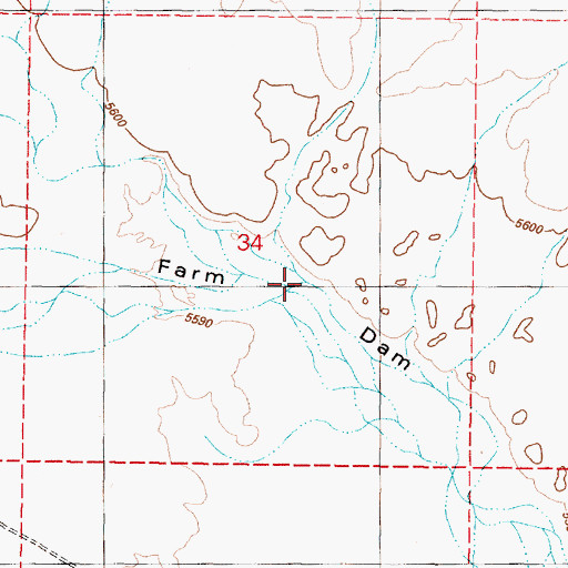 Topographic Map of Sandstone Wash, AZ