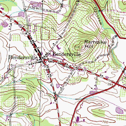 Topographic Map of Fire Company, PA