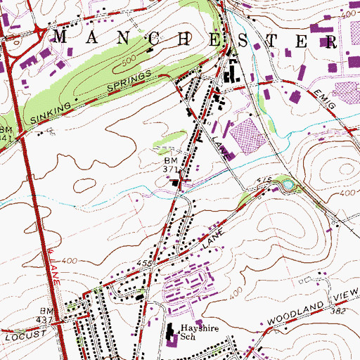 Topographic Map of Alert Fire Company 1 Station 24 - 2, PA