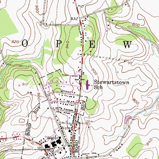 Topographic Map of Eureka Volunteer Fire and Ambulance Company Station 54, PA