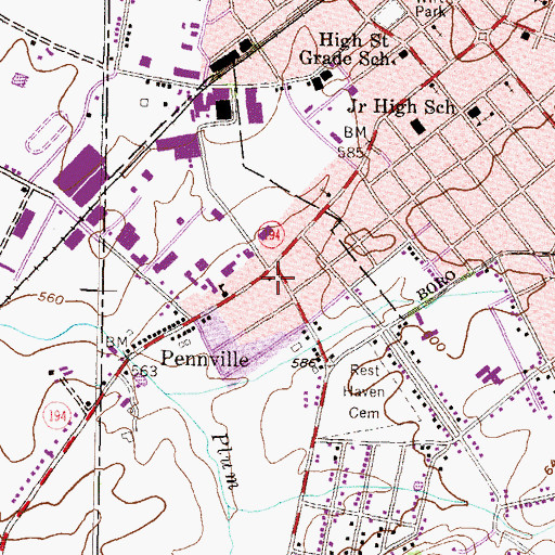 Topographic Map of Penn Township Volunteer Emergency Services Station 2 - 49, PA