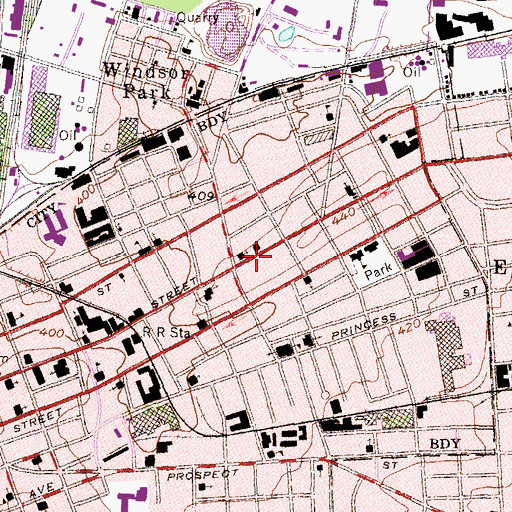 Topographic Map of York Fire Department Station 5 Goodwill Fire Company, PA