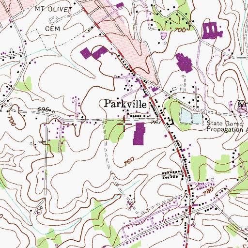 Topographic Map of Penn Township Volunteer Emergency Services Station 1 - 49 Headquarters, PA