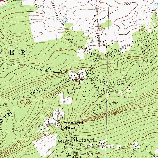 Topographic Map of West Hanover Township Fire Company 1 Station 36 - 3, PA