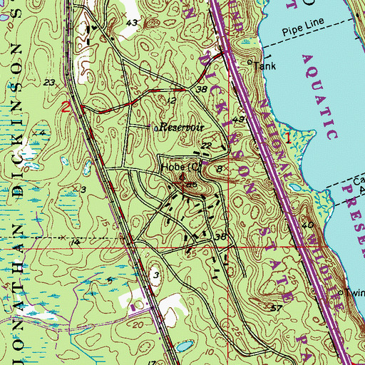 Topographic Map of Camp Murphy (historical), FL