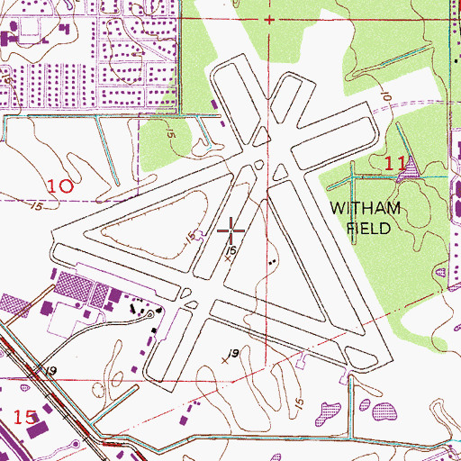 Topographic Map of Naval Auxiliary Air Station Witham (historical), FL