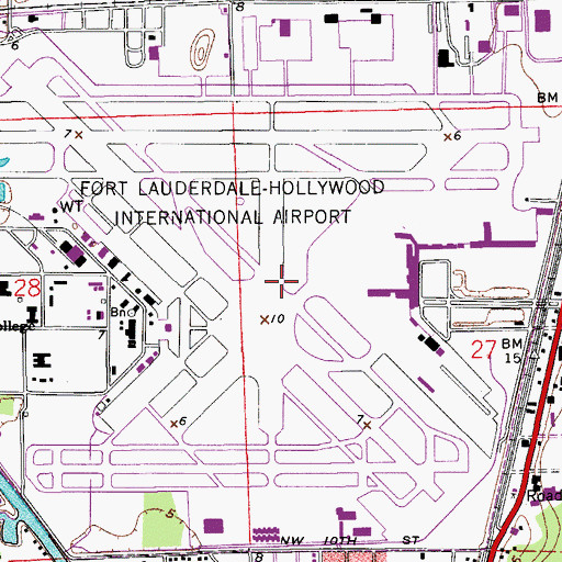 Topographic Map of Naval Air Station Fort Lauderdale (historical), FL