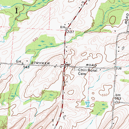 Topographic Map of School Number 3 (historical), NY