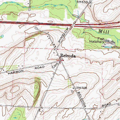 Topographic Map of School Number 7 (historical), NY