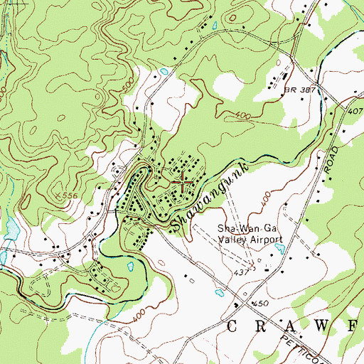 Topographic Map of Camp Hemlock, NY