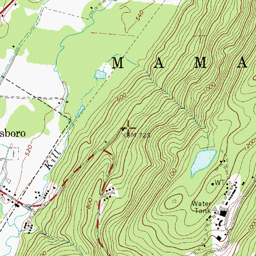 Topographic Map of Mamakating Station (historical), NY