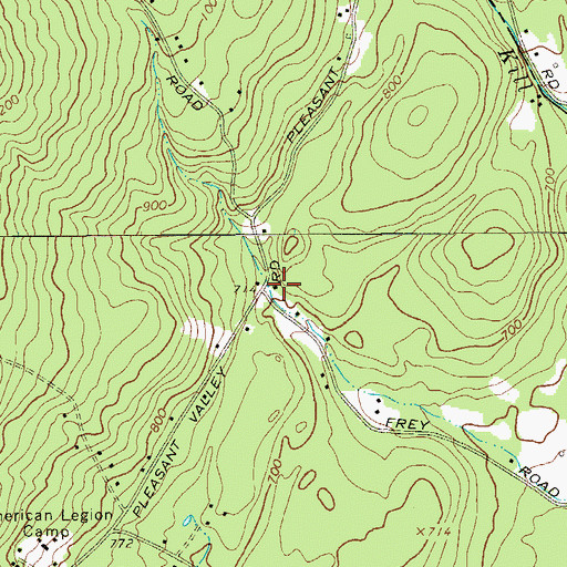 Topographic Map of Pleasant Valley School (historical), NY