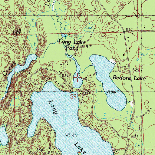 Topographic Map of Long Lake Pond, MI