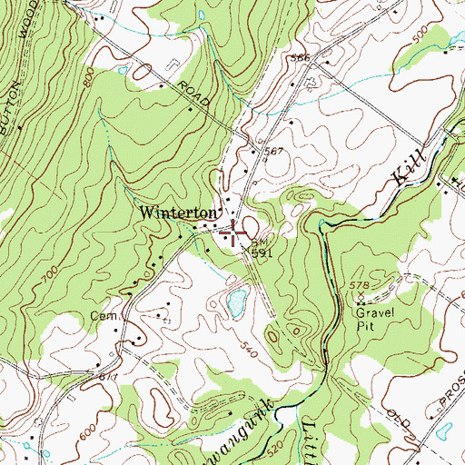 Topographic Map of Winterton School (historical), NY