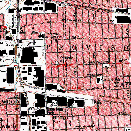 Topographic Map of Christian Unity Baptist Church, IL