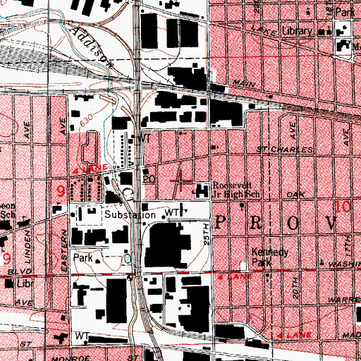 Topographic Map of Saint Gregorios Malandra Orthodox Church, IL