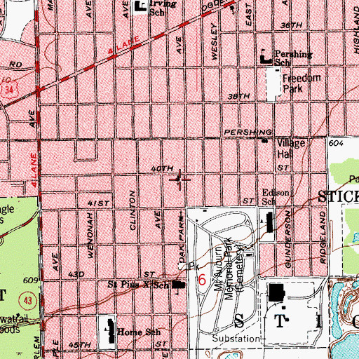 Topographic Map of Faith Community Church, IL