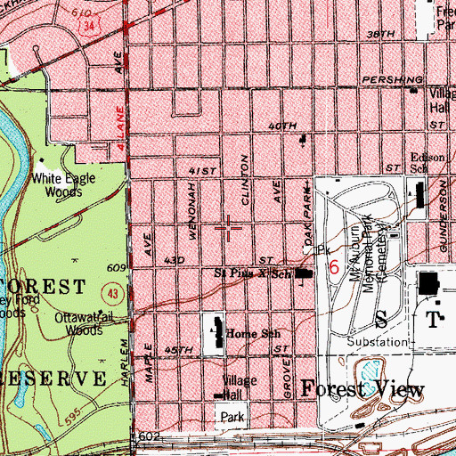 Topographic Map of Lamb of God Revival Church, IL