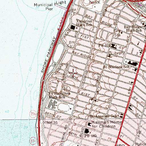 Topographic Map of Saint Nicholas Cathedral, NY