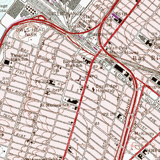 Topographic Map of Salem Arabic Lutheran Church, NY