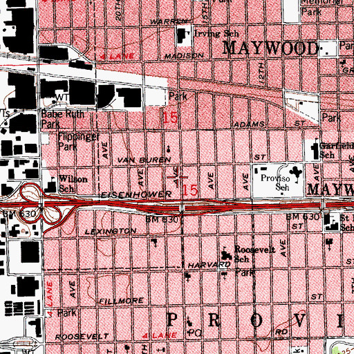 Topographic Map of Greater Love Christian Church, IL