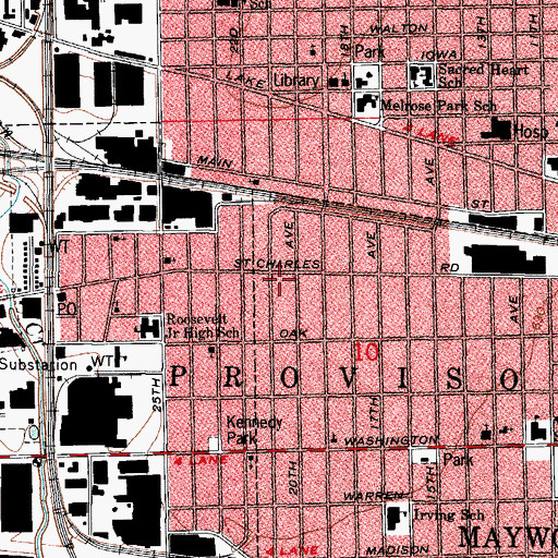 Topographic Map of Miracle Revival Center, IL