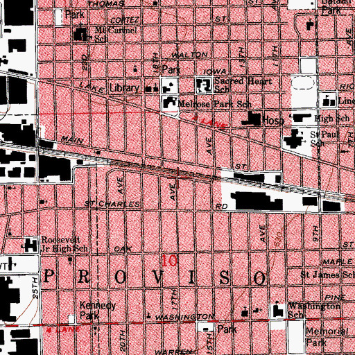 Topographic Map of New Hope Christian Center, IL