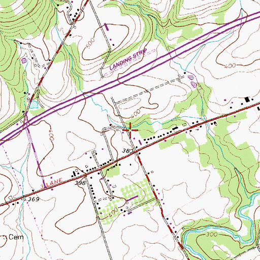 Topographic Map of Kreutz Creek Valley Library Center, PA