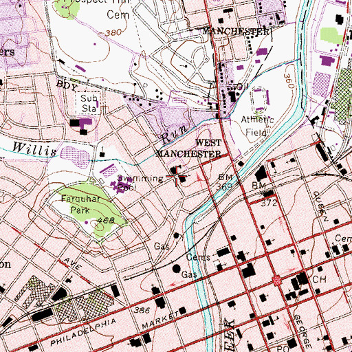 Topographic Map of The Jefferson Resource Center and Computer Lab, PA