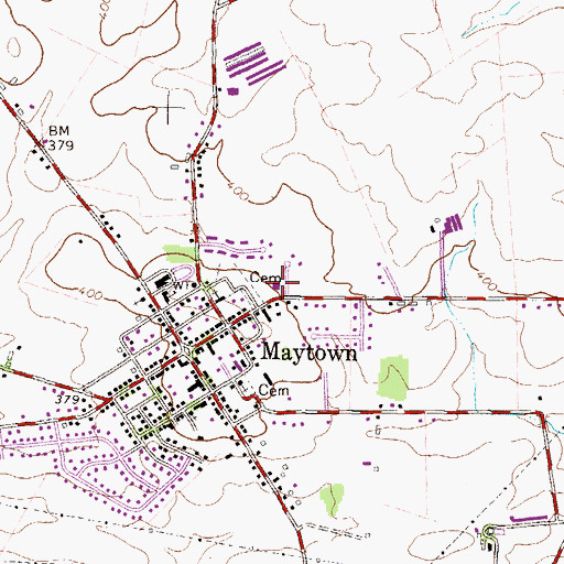 Topographic Map of Maytown - East Donegal Township Fire Company Station 79, PA
