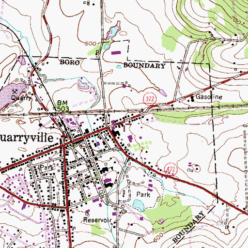 Topographic Map of Quarryville Fire Company 1 Station 57, PA