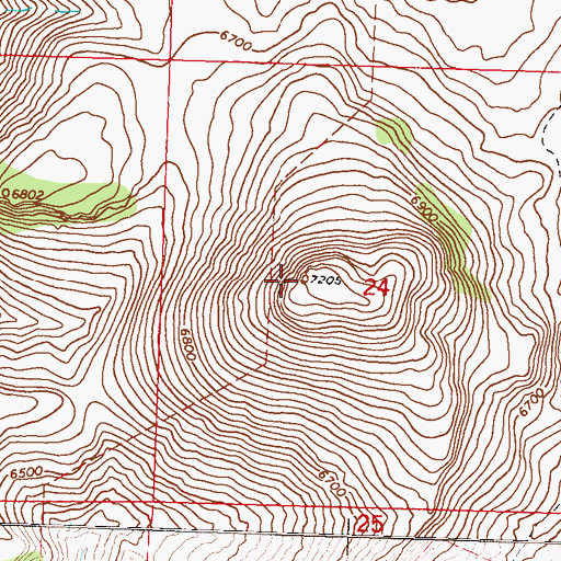 Topographic Map of Metzker Peak, NV
