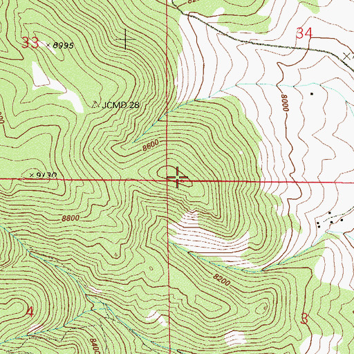 Topographic Map of Grannys Head, CO