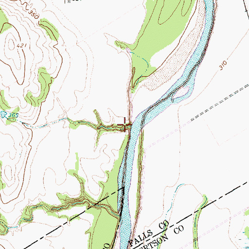 Topographic Map of Cottonmouth Creek, TX