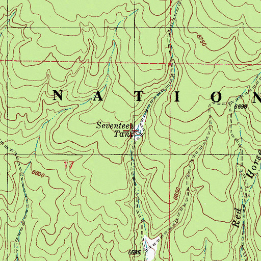 Topographic Map of Seventeen Tank, AZ