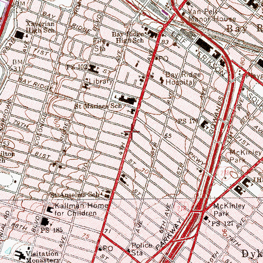 Topographic Map of United Korean Church of New York, NY