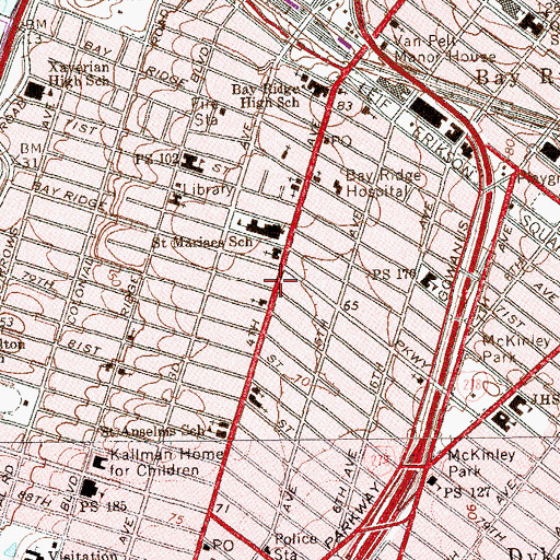 Topographic Map of Temple of Restoration, NY
