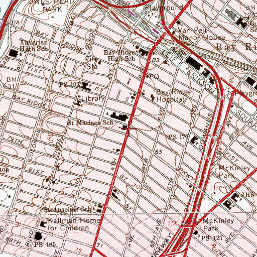 Topographic Map of Good Shepherd Lutheran Church, NY