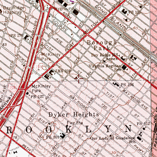 Topographic Map of Bethany Lutheran Church, NY