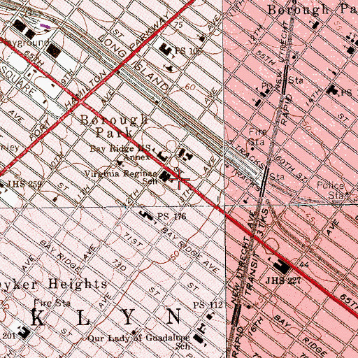 Topographic Map of Saint Roslia Roman Catholic Church, NY
