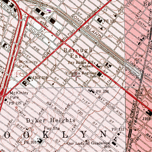 Topographic Map of Chamiohoon Church of New York, NY