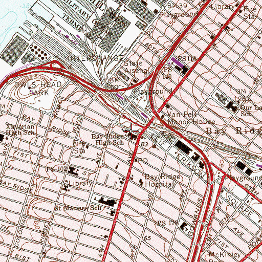 Topographic Map of Saint Nektarios Greek Church, NY