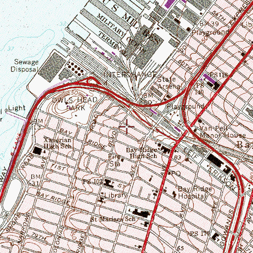 Topographic Map of Saint Andrew the Apostle Church, NY