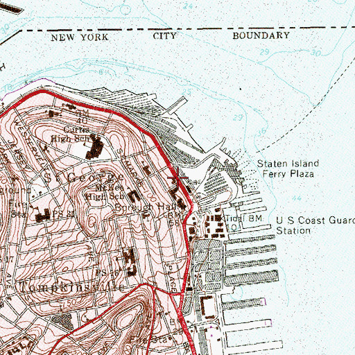 Topographic Map of Hugot Building, NY