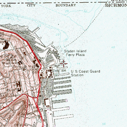Topographic Map of North Wharf, NY