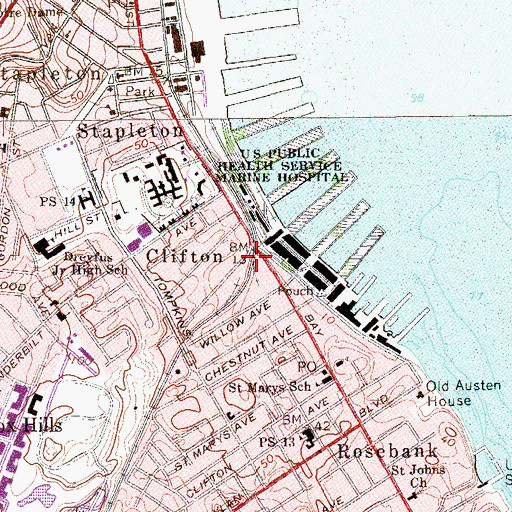 Topographic Map of Consolidated Edison Sub-Station Number 3, NY