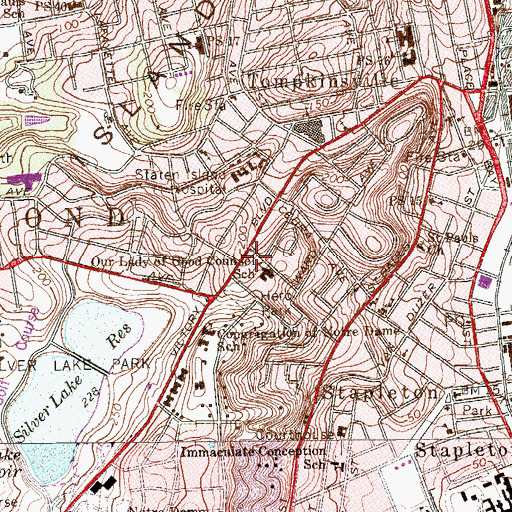 Topographic Map of Our Lady of Good Counsel Roman Catholic Church, NY