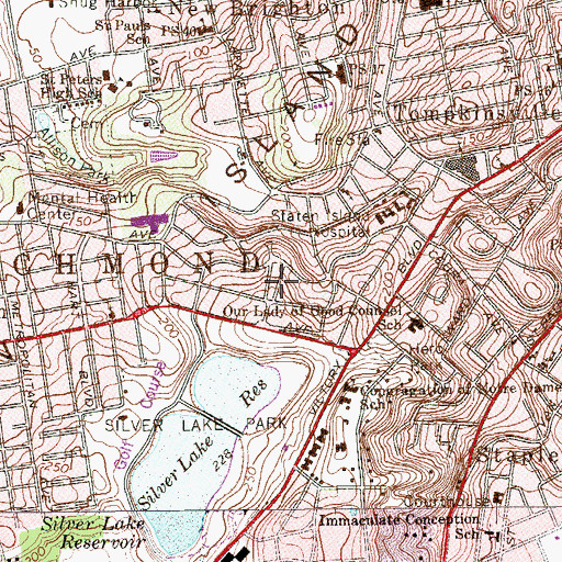 Topographic Map of Haven Esplanade, NY